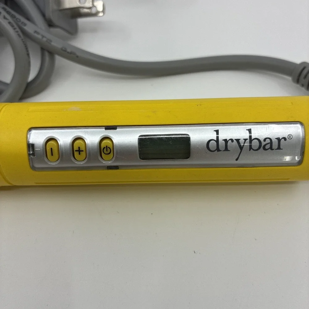 Drybar 3-Day Bender Rotating Curling Iron BNDG1287 Yellow Tested Works